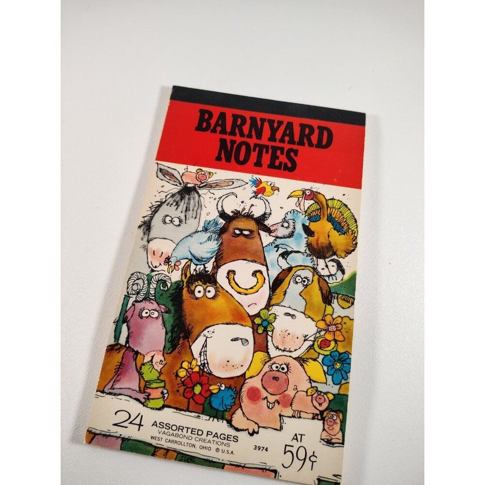 VTG Barnyard Notes Vagabond Creations Writing Stationary Paper 23pc missing 1 pg